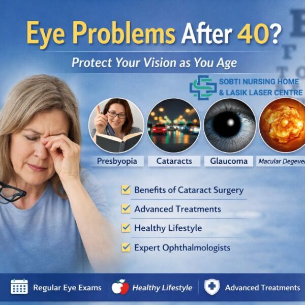Eye Problems That Start After Age 40: Sobti Nursing Home